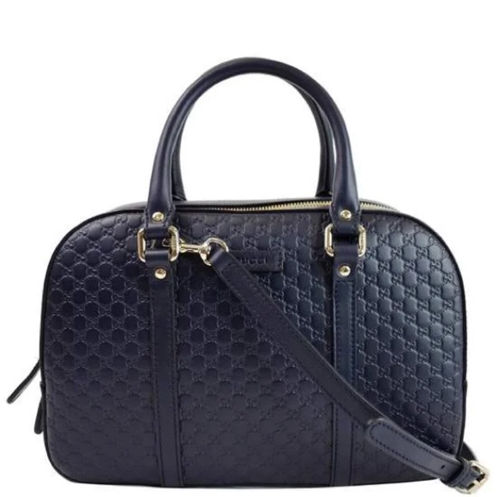 GUCCI Microguccissima Navy Crossbody Bag